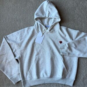 Aelfric Eden Gray Hoodie with Heart Patch ,medium